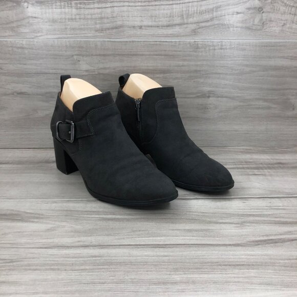 Franco Sarto Ankle Boots Women's 6.5 Halle II Gray Faux Suede Booties - Picture 4 of 12